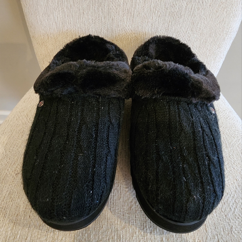 Sketchers BOBs mule slippers size 9 black NWOT